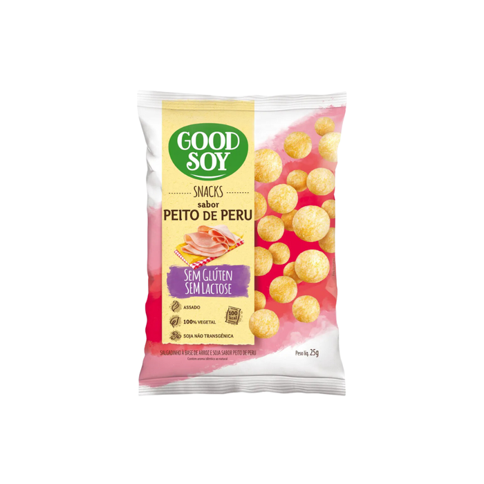 SNACK PEITO DE PERU SEM GLÚTEN E SEM LACTOSE GOOD SOY 25G