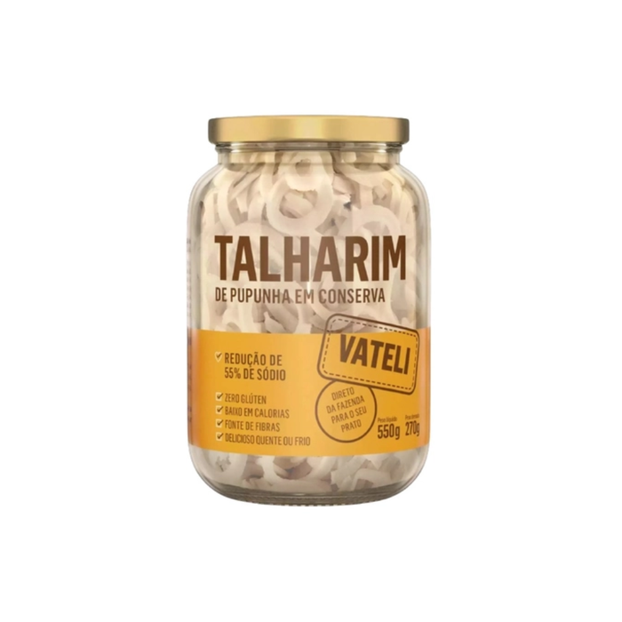 PALMITO PUPUNHA TALHARIM VATELI 270GR