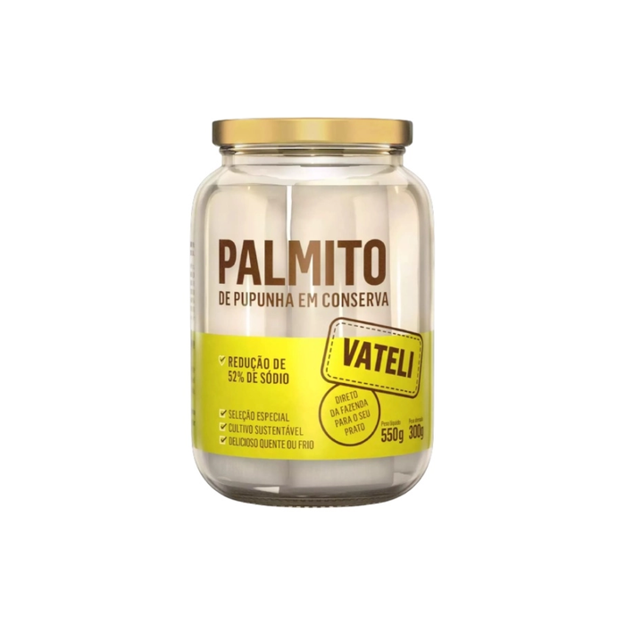 PALMITO PUPUNHA EM CONSERVA APERITIVO VATELI 300G