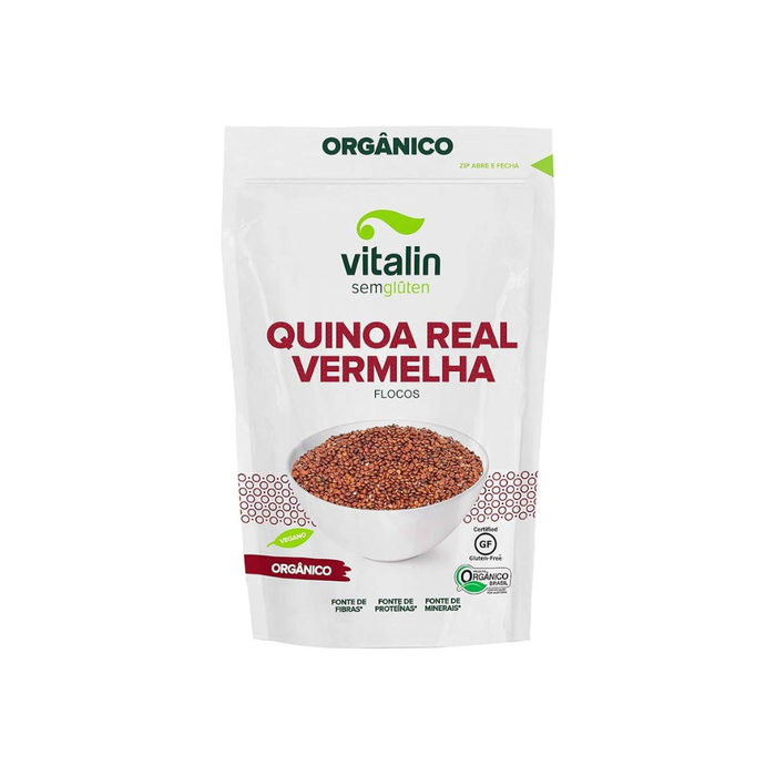 QUINOA REAL VERMELHA FLOCOS ORGANICA VITALIN 120G