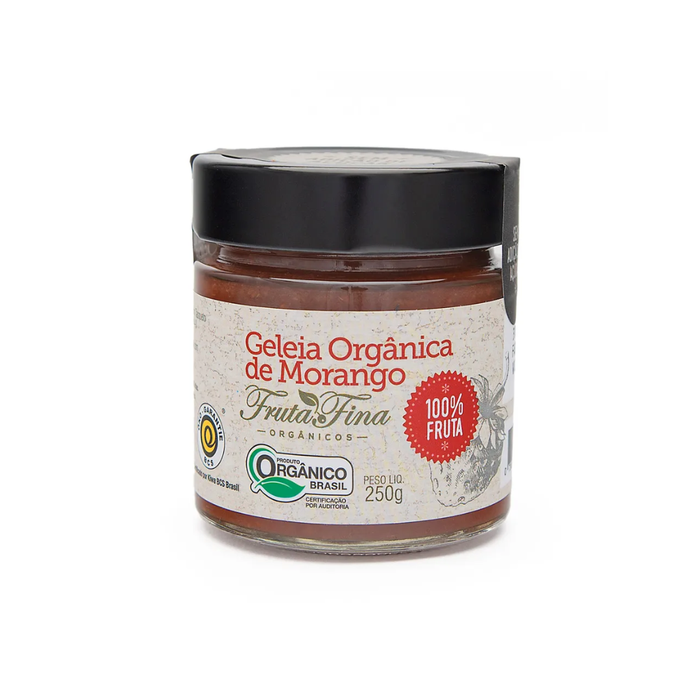 GELEIA 100% FRUTA MORANGO ORGÂNICA FRUTA FINA 250G