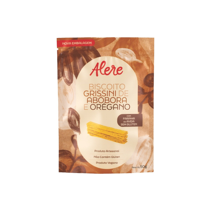 GRISSINI DE ABOBORA COM OREGANO ALERE 50G 