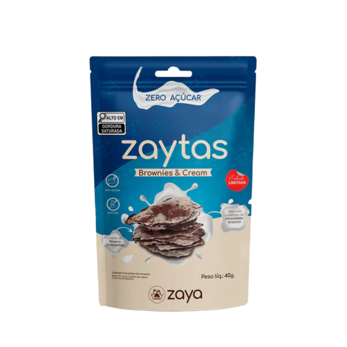 ZAYTAS BROWNIES&CREAM ZERO AÇÚCAR ZAYA 40 G