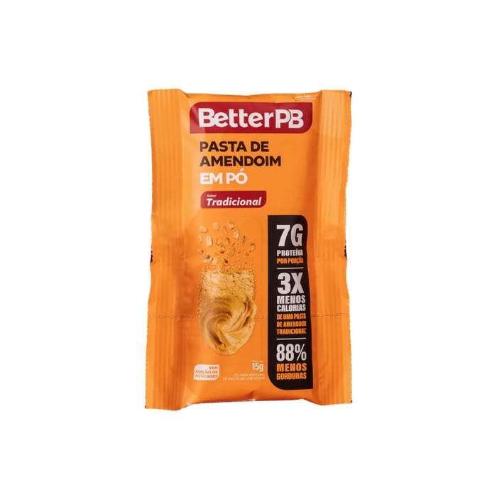 PASTA DE AMENDOIM LEITE EM PÓ SACHÊ BETTERPB 15G