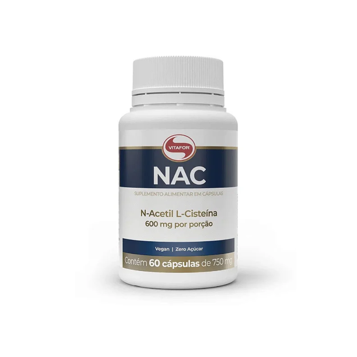 NAC CISTEINA 600MG VITAFOR 60 CAPSULAS 