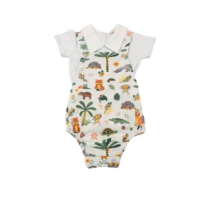 Romper Bebê Menino Safari