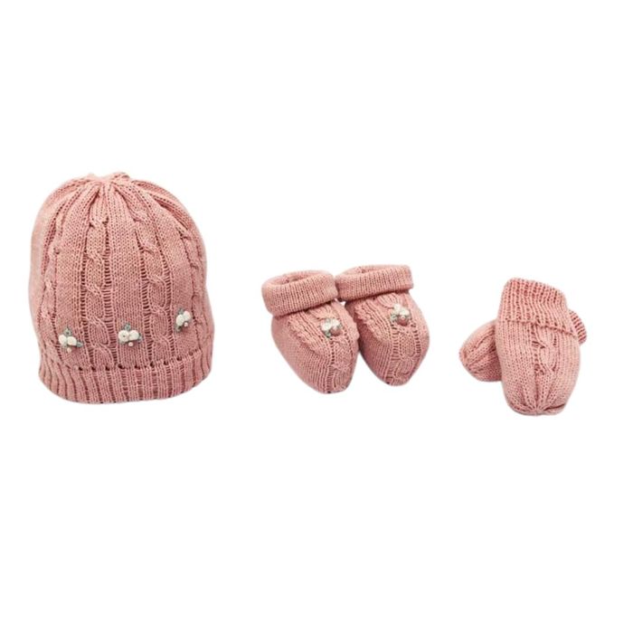 Kit Gorro Luvas E Sapatinho
