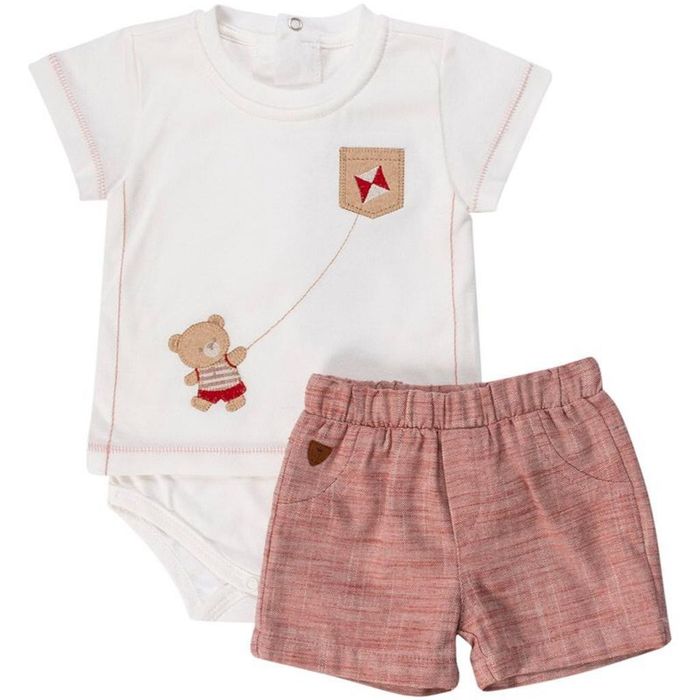 Conjunto Curto Bebê Menino Ursinho