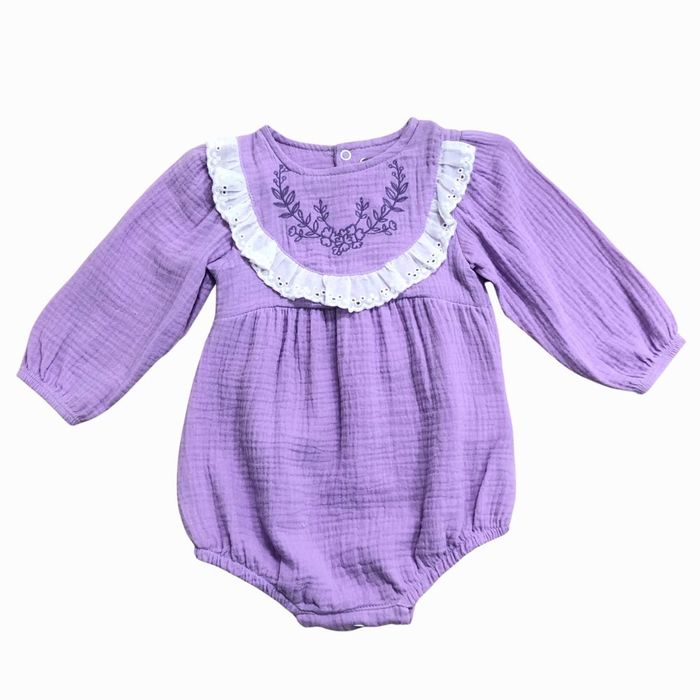 Romper Manga Longa Bebê Menina 