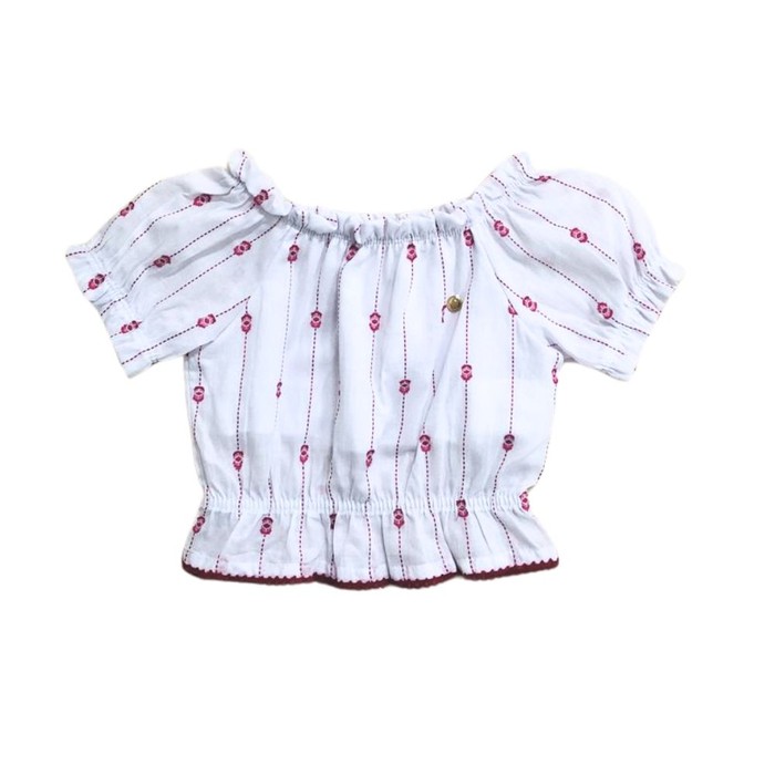 Conjunto Infantil Menina Cropped e Shorts em Tecido