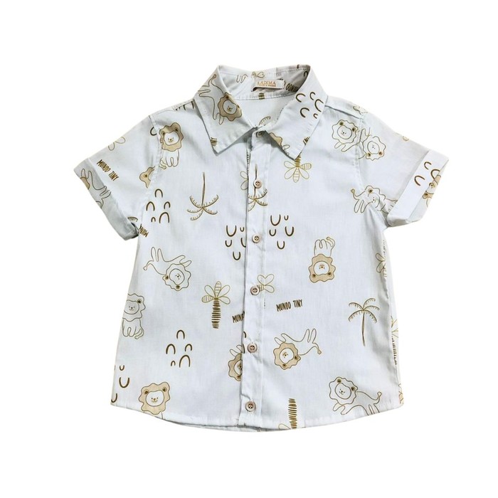 Conjunto Infantil Menino Camisa E Bermuda Safari