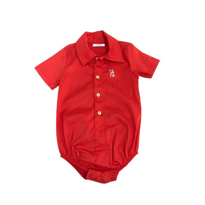 Conjunto Bebê Menino Body Camisa e Bermuda