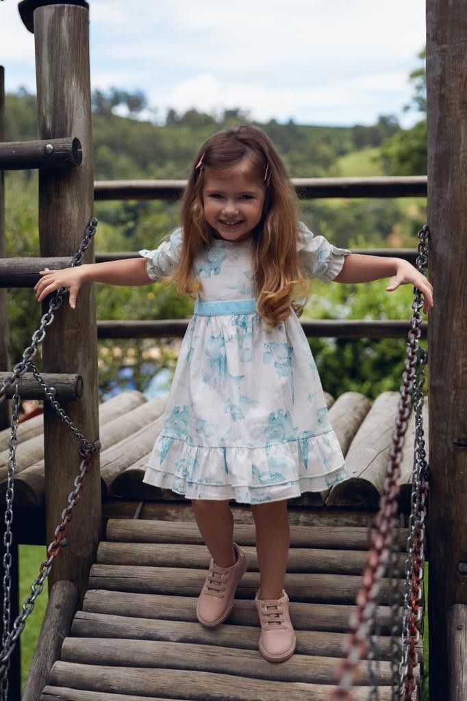 VESTIDO INFANTIL ESTAMPA FLORESTA