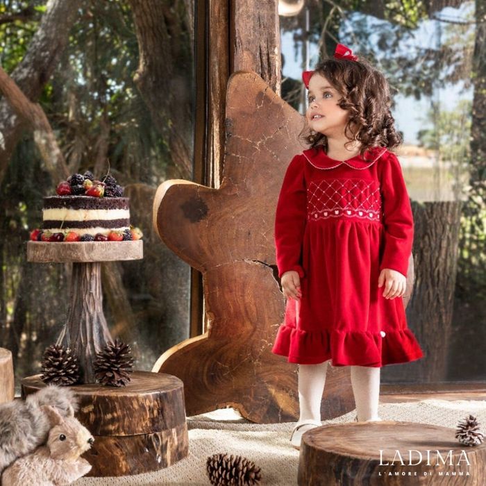 VESTIDO INFANTIL MANGA LONGA EM PLUSH