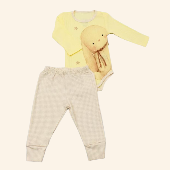 CONJUNTO BODY MANGA LONGA E CALÇA COM PEZINHO REVERSÍVEL