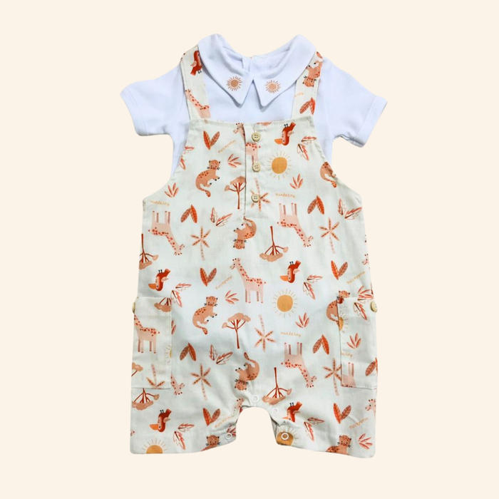 CONJUNTO CURTO BODY E ROMPER BEBÊ MENINO