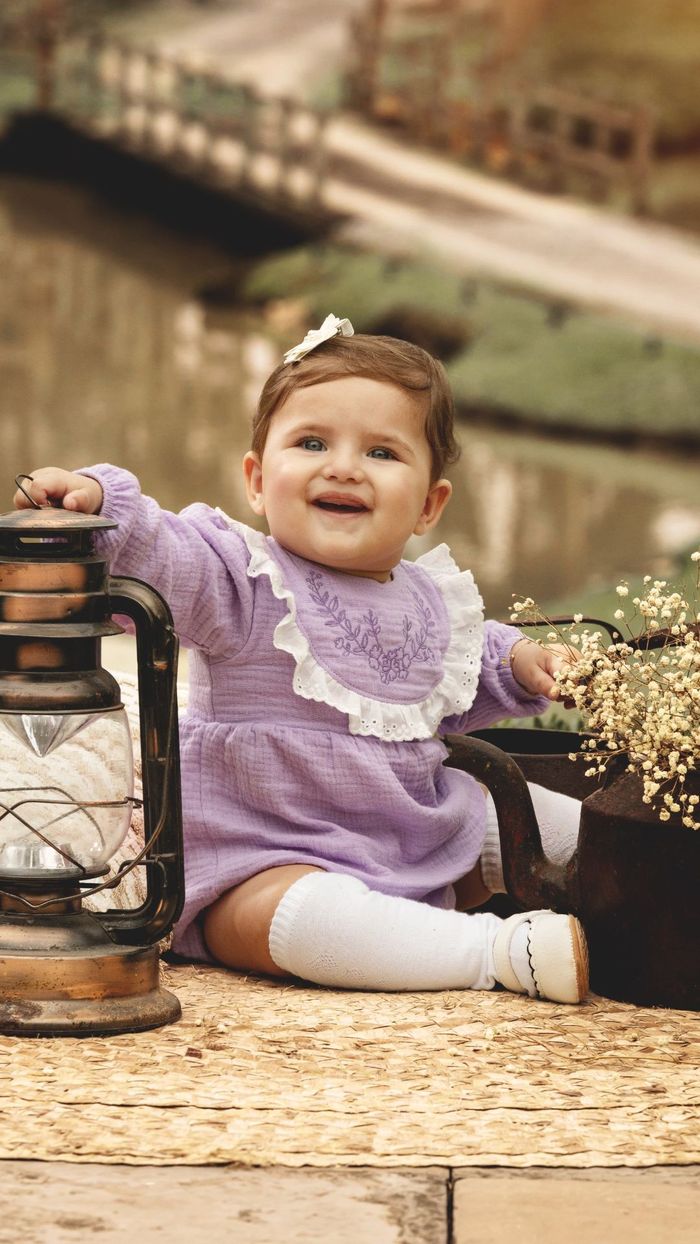 Romper Manga Longa Bebê Menina 
