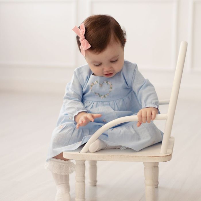VESTIDO BEBÊ MENINA MANGA LONGA COM MEIA DE BABADINHO