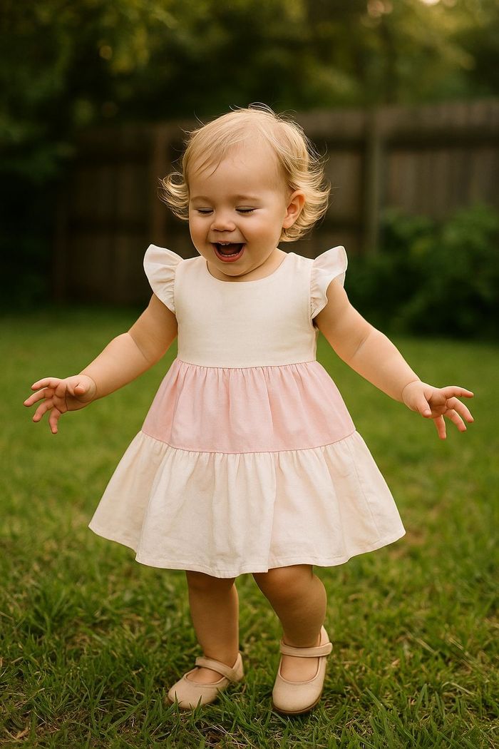 VESTIDO BABADOS PARA BEBÊ