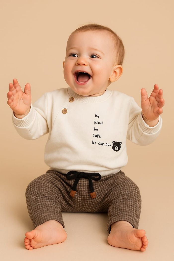 CONJUNTO BEBÊ MENINO BLUSA DE FRIO E CALÇA