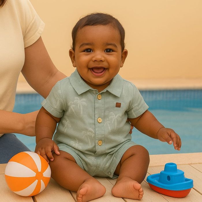 MACAÇÃO  CURTO BEBÊ MENINO COQUEIROS 