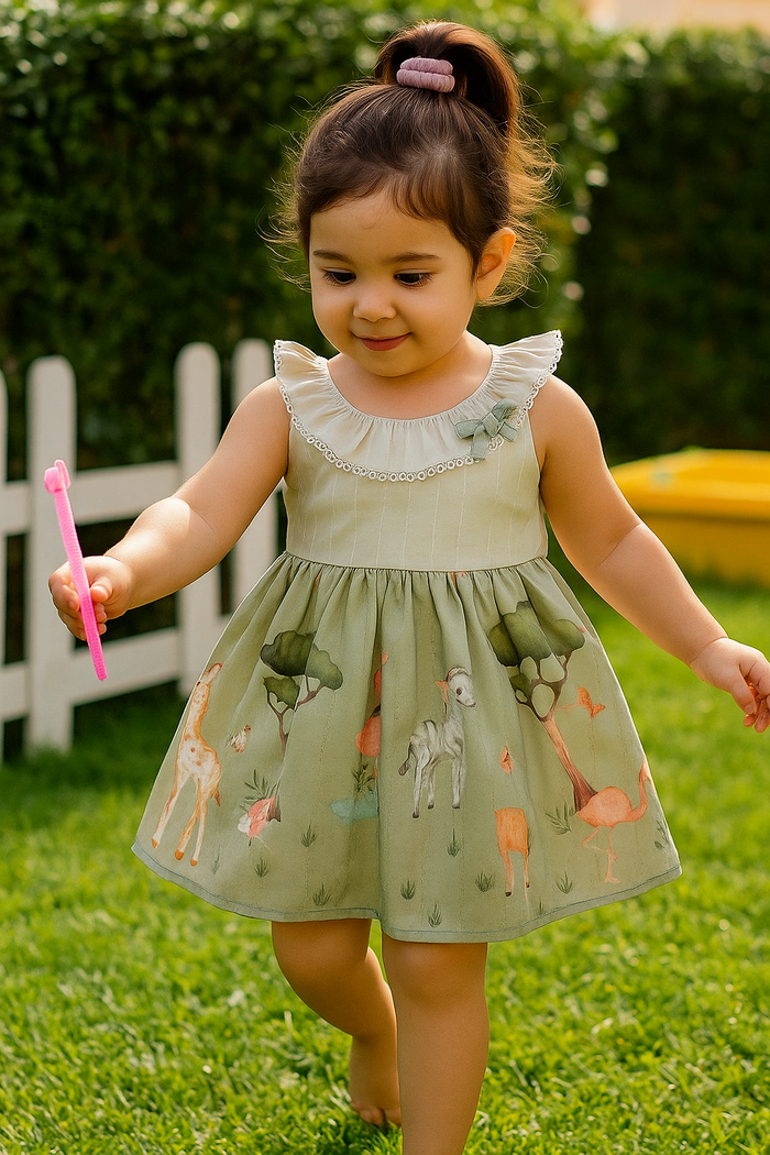 VESTIDO INFANTIL ESTAMPA ZOO