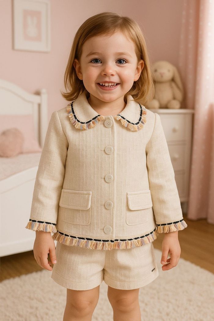 Conjunto Infantil Menina Casaquinho com Shorts