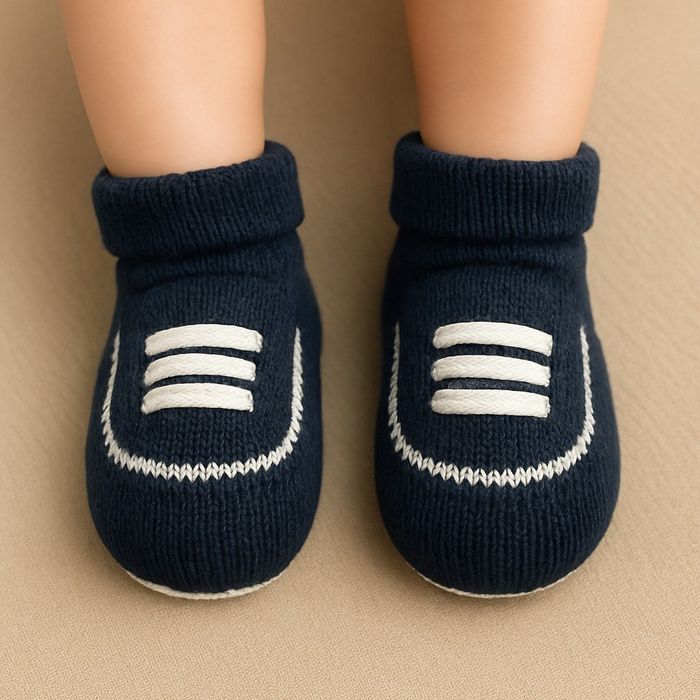  Sapatinho Em Tricô para Bebê Menino Sport
