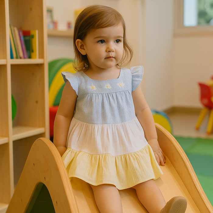 VESTIDO INFANTIL TRÊS MARIAS COLORIDO