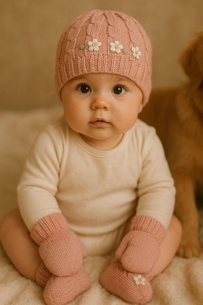 Kit Gorro Luvas E Sapatinho