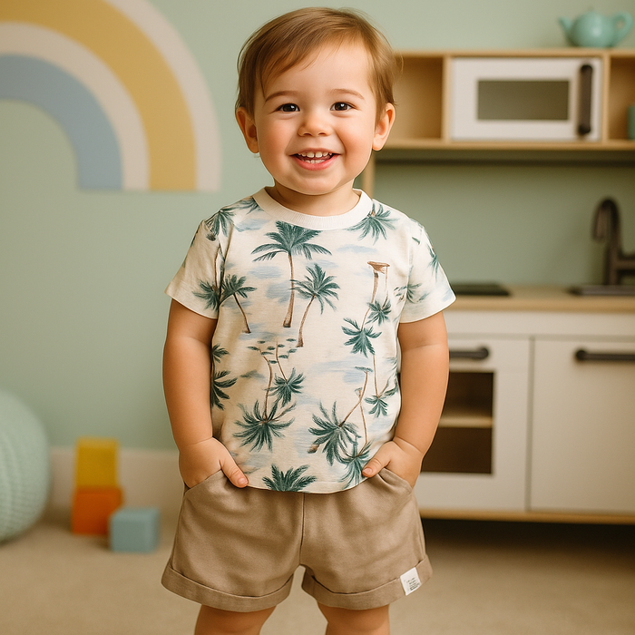 CONJUNTO CURTO INFANTIL MENINO COQUEIROS