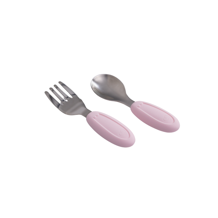 KIT TALHER INFANTIL EM ACO INOXIDAVEL E SILICONE 