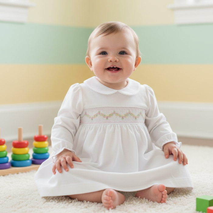 	VESTIDO BORDADO COM CALCINHA EM MALHA PERUANA BRANCO