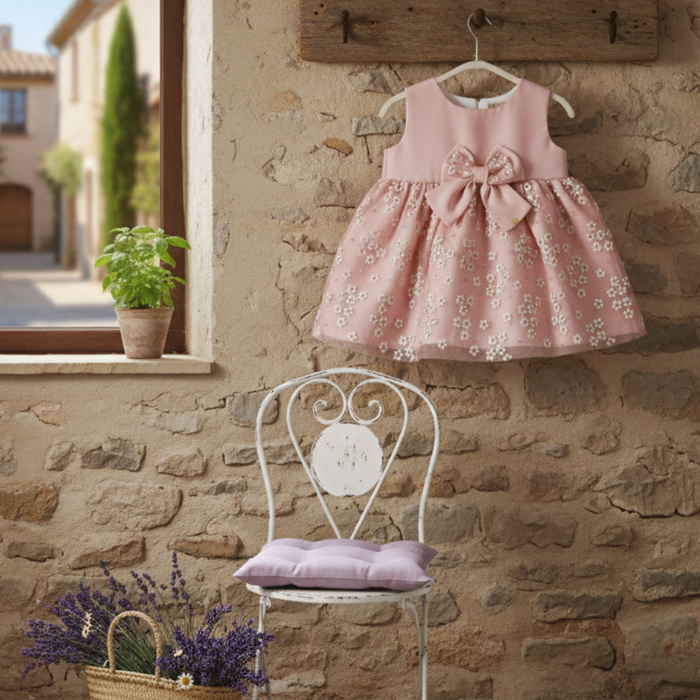 VESTIDO BEBÊ MENINA COM TULE FLOWERS