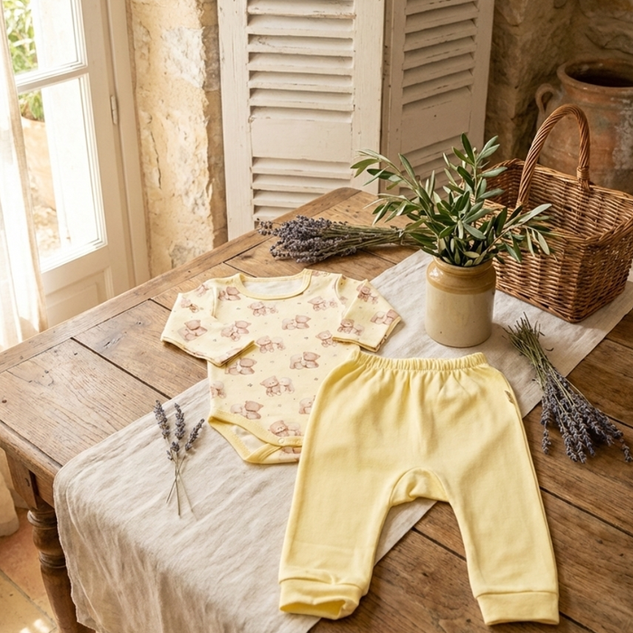 CONJUNTO BODY MANGA LONGA E CALÇA COELHINHO