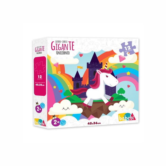 BRINQUEDO QUEBRA CABEÇA GIGANTE UNICORNIO