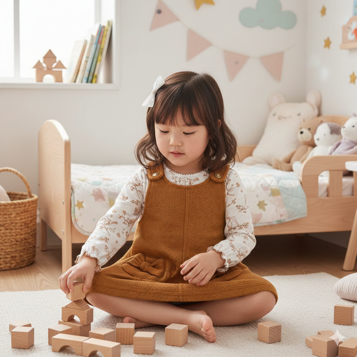 CONJUNTO INFANTIL  MENINA PASSARINHOS BODY MANGA LONGA  E SALOPETE 