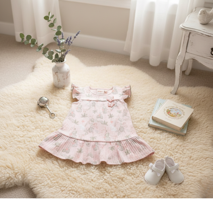 Vestido Malha Canelada Bebê