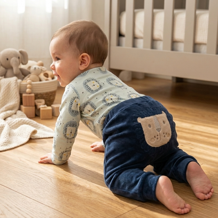 CONJUNTO BEBÊ BODY ESTAMPADO CALÇA BUMBUM BORDADO LEÃOZINHO
