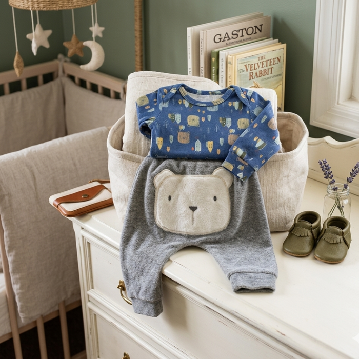 CONJUNTO BEBÊ MENINO BODY E CALÇA ESTAMPA  URSINHOS
