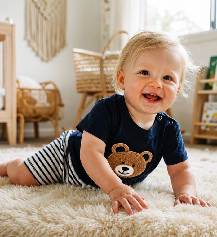 CONJUNTO BEBÊ MENINO URSINHO LISTRADO