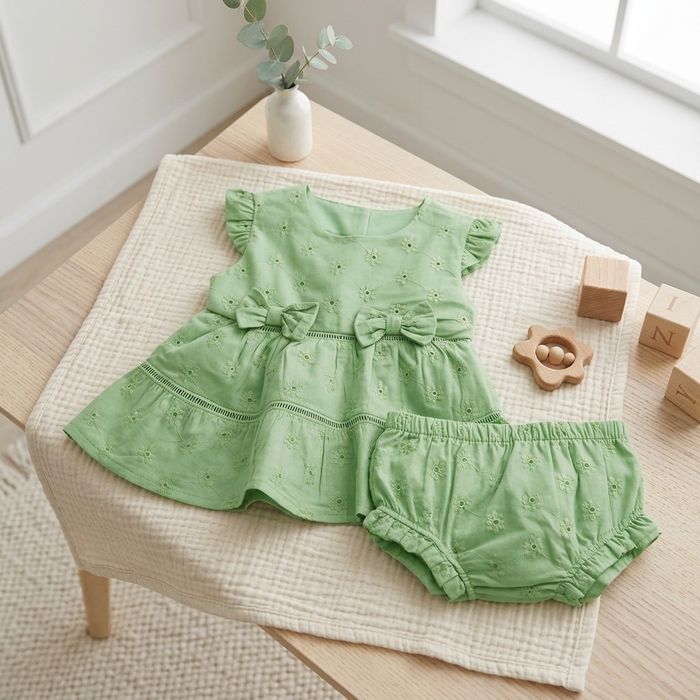 CONJUNTO BATA COM TAPA FRALDAS EM LAISE