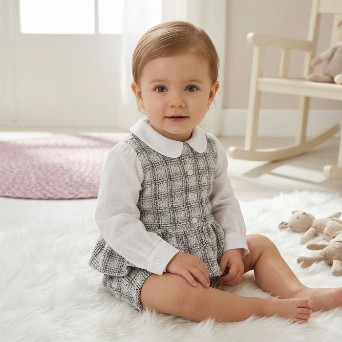 CONJUNTO INFANTIL MENINA EM TWEED