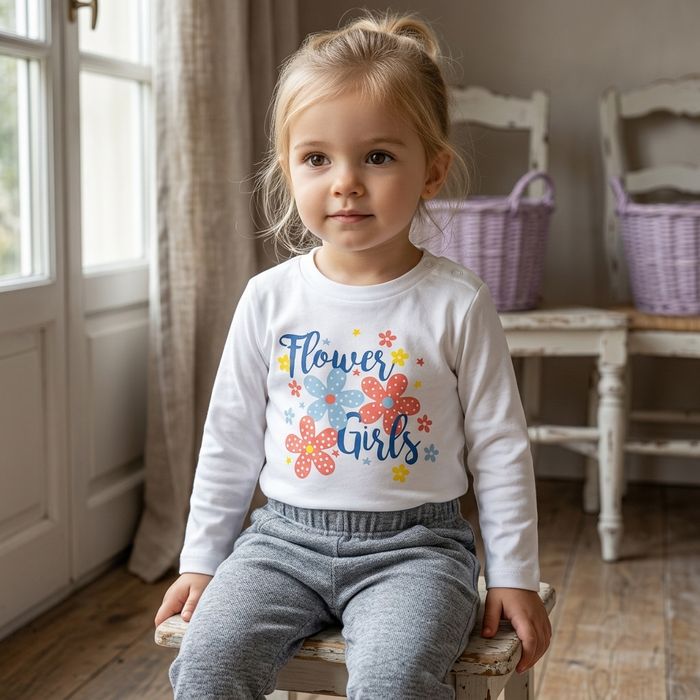 CONJUNTO INFANTIL MENINA COM BLUSA ESTAMPADA FLORES E CALÇA