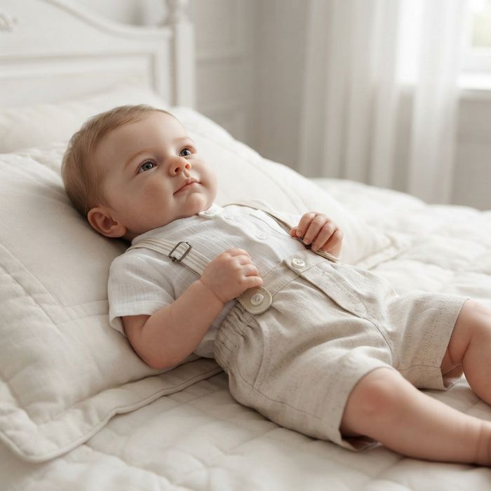 CONJUNTO CURTO BATIZADO BEBÊ MENINO