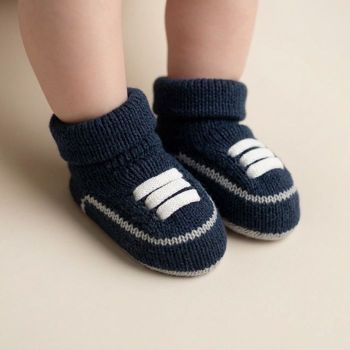 SAPATINHO EM TRICÔ PARA BEBÊ MENINO SPORT