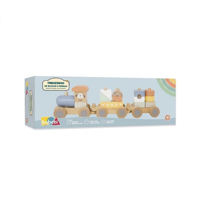 BRINQUEDO TRENZINHO DE BLOCO E FORMAS