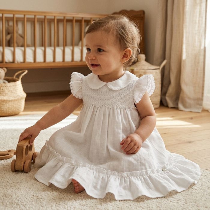 VESTIDO BEBÊ BRANCO BATIZADO
