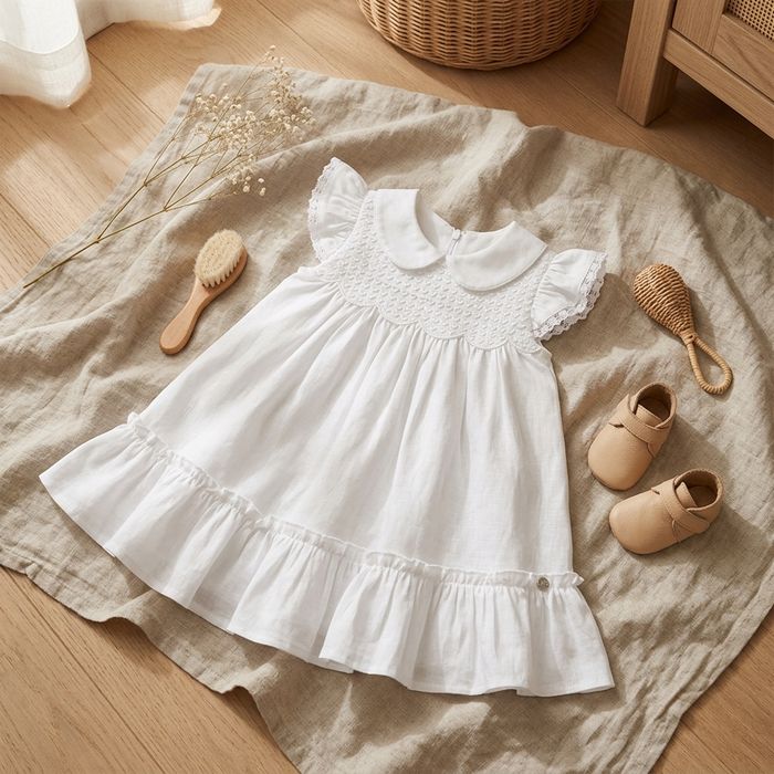 VESTIDO BEBÊ BRANCO BATIZADO