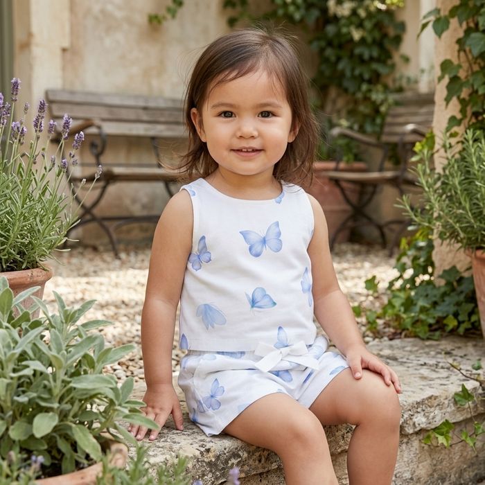 CONJUNTO CURTO INFANTIL  MENINA BORBOLETAS